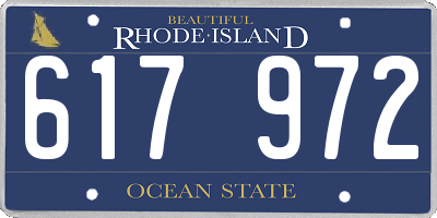 RI license plate 617972