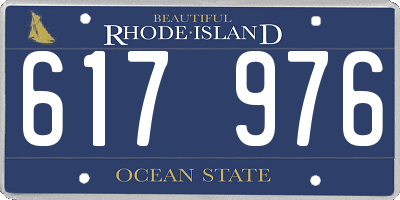 RI license plate 617976