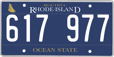 RI license plate 617977