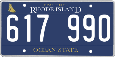 RI license plate 617990