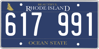 RI license plate 617991