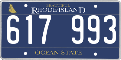 RI license plate 617993
