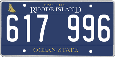 RI license plate 617996