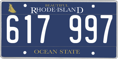 RI license plate 617997
