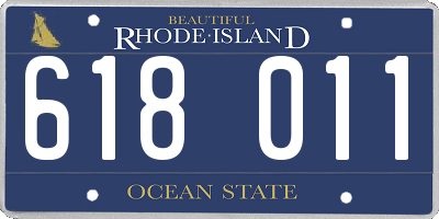 RI license plate 618011