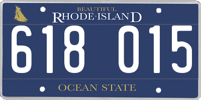 RI license plate 618015
