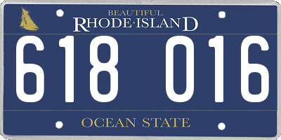 RI license plate 618016