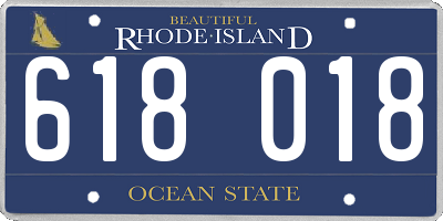 RI license plate 618018