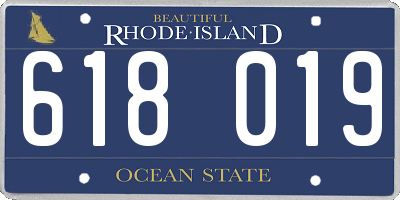 RI license plate 618019