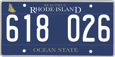RI license plate 618026
