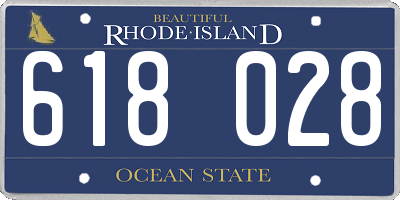 RI license plate 618028
