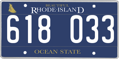 RI license plate 618033
