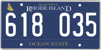 RI license plate 618035