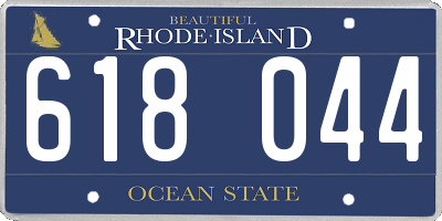 RI license plate 618044