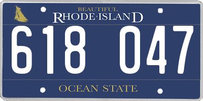 RI license plate 618047