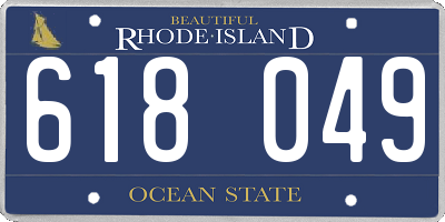 RI license plate 618049
