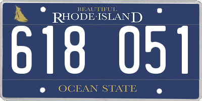 RI license plate 618051