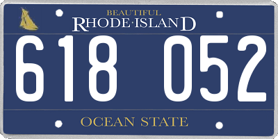 RI license plate 618052