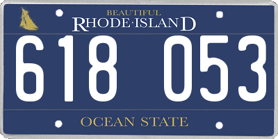 RI license plate 618053