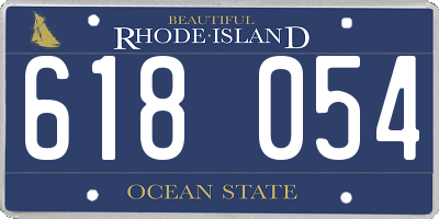 RI license plate 618054