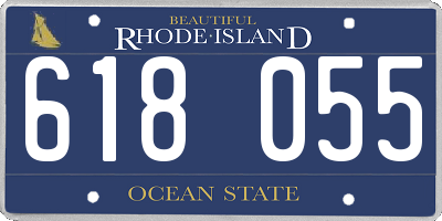 RI license plate 618055