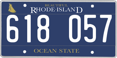 RI license plate 618057