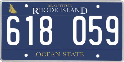 RI license plate 618059