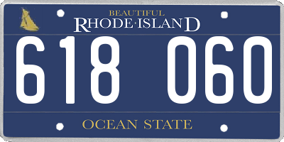RI license plate 618060