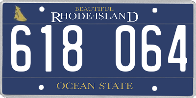 RI license plate 618064