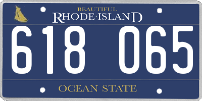 RI license plate 618065