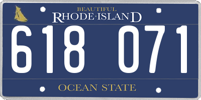RI license plate 618071