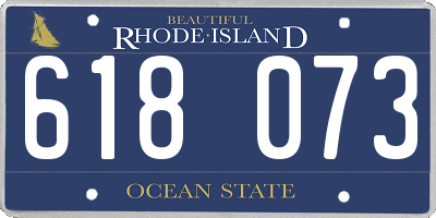 RI license plate 618073