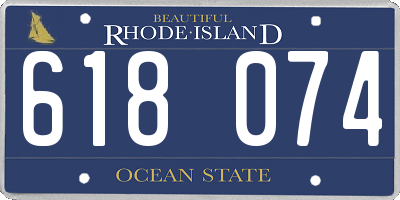 RI license plate 618074