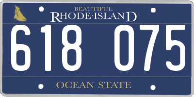 RI license plate 618075