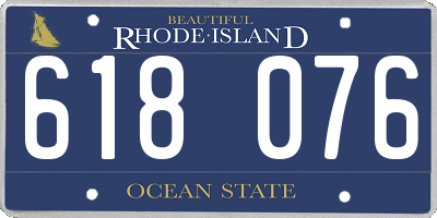 RI license plate 618076