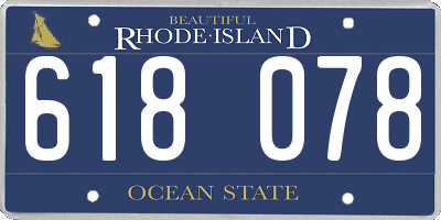 RI license plate 618078