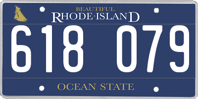 RI license plate 618079