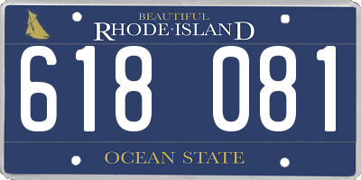 RI license plate 618081