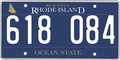RI license plate 618084