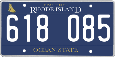 RI license plate 618085