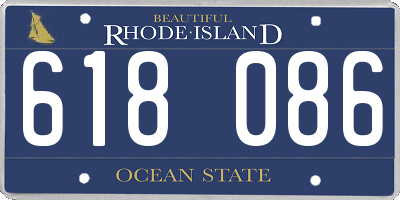 RI license plate 618086