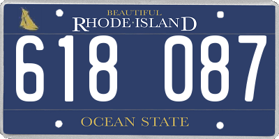 RI license plate 618087