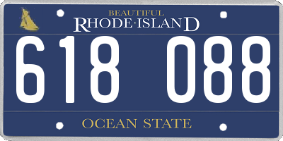 RI license plate 618088