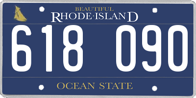 RI license plate 618090