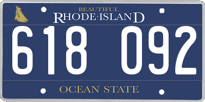 RI license plate 618092