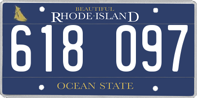 RI license plate 618097