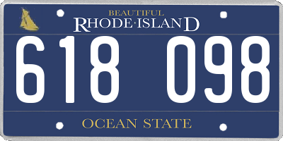 RI license plate 618098