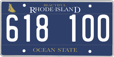 RI license plate 618100
