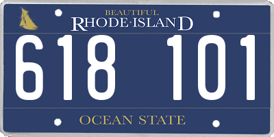RI license plate 618101