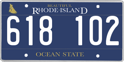 RI license plate 618102